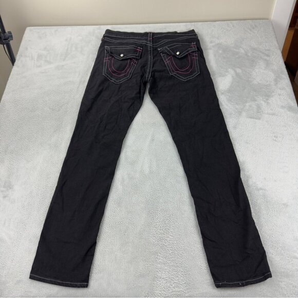 True Religion NWOT Ricky Flap SN 105712 Men's Size 35x33 Thick Pink Stitching - Picture 8 of 11